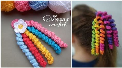 Crochet Curly Tie Hair Easy For Beginners