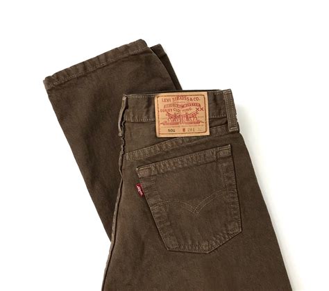 Levis 501 Brown Jeans Size 25 26