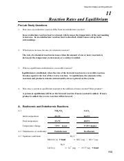 LAB11 Pdf Reaction Rates And Equilibrium 11 Reaction Rates And