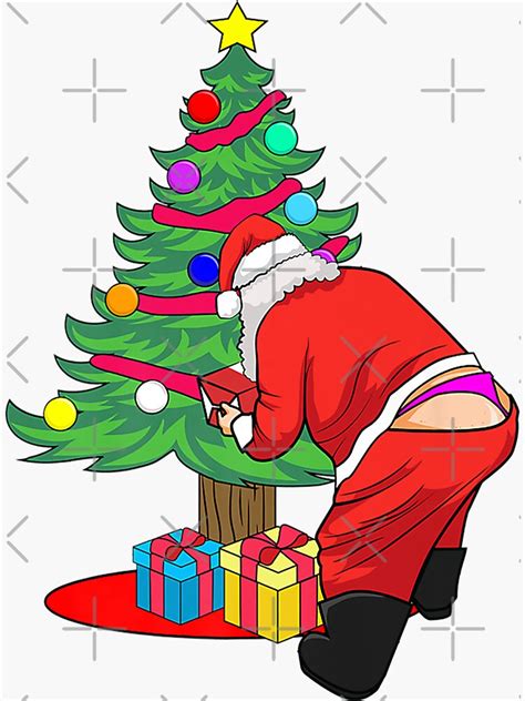 Funny Santa Claus Christmas Underwear Thong T T Shirt Sticker For Sale By Appenzellerbal