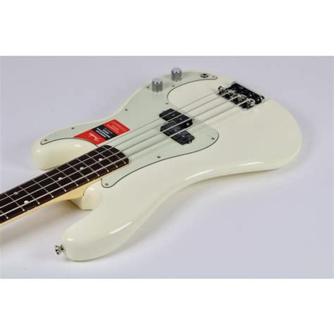 Fender Am Pro Precision Bass Rosewood Fingerboard 2020 Olympic White W Ohsc Gerald Musique