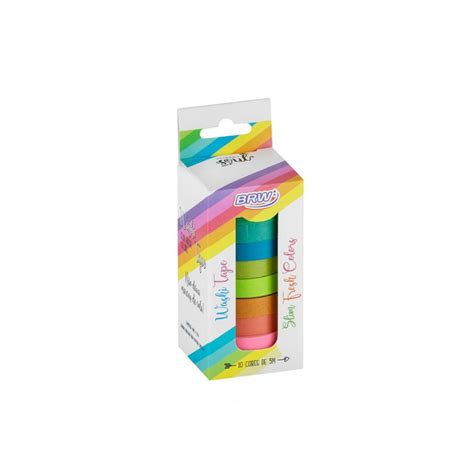 Washi Tape Brw Slim Fresh Colors Art Pel