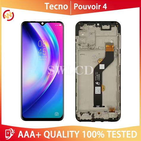 For Tecno Pouvoir 4 Lcd With Frame Display Screen Touch Replacement Cellphone Lcd Lc7 Shopee