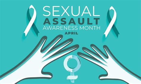 Sexual Assault Awareness Month Background Banner Card Poster Template Vector Illustration