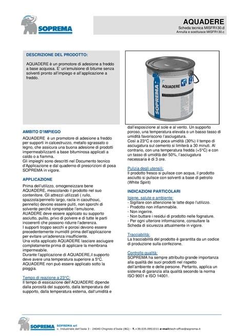 AQUADERE Primer By Soprema