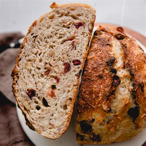 Easy No Knead Cranberry Walnut Bread Bread Baking Babe
