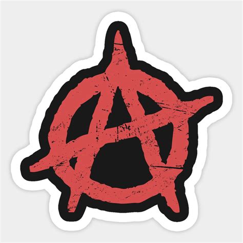 Distressed Punk Anarchy Symbol By Meatman In Band Stickers Punk