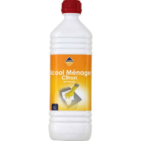 Alcool ménager citron nettoyant Leader Price 1l sur franprix fr