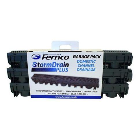 Drainage Channel Fernco Stormdrain Garage Pack Galvanised Grating