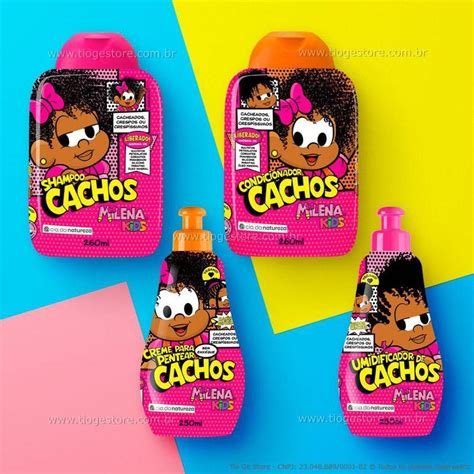 Kit Milena Infantil Cabelos Ondulados Cacheados E Crespos Shampoo