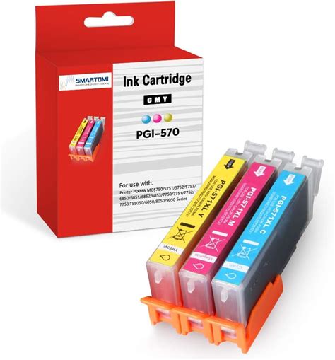 SMARTOMI 3PK PGI 570XL CLI 571XL Compatible Ink Cartridges Multi Pack