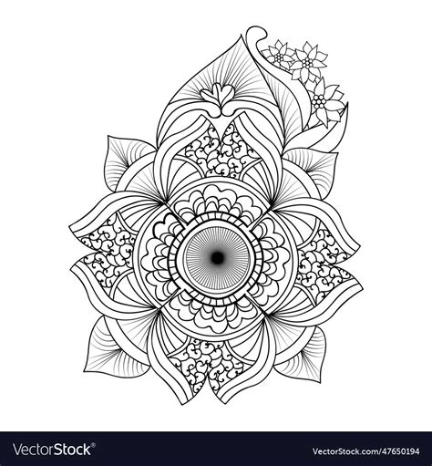 Drawing flower design mandala art creative Vector Image