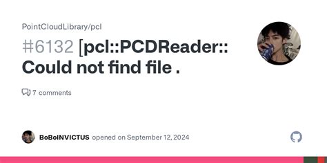 Pcl Pcdreader Read Could Not Find File Issue