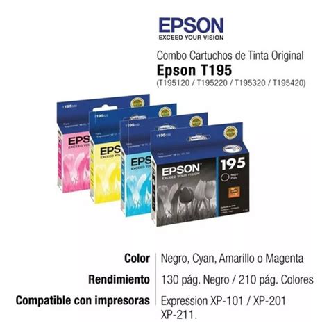 Cartuchos Epson Xp Xp Pack Original Env O Backup Prueba Astro