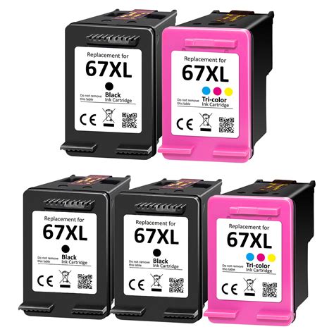 Xxl Black Color Ink Cartridges For Hp 67 Xl Deskjet 4140 4152e 4155 4158 Printer Ebay