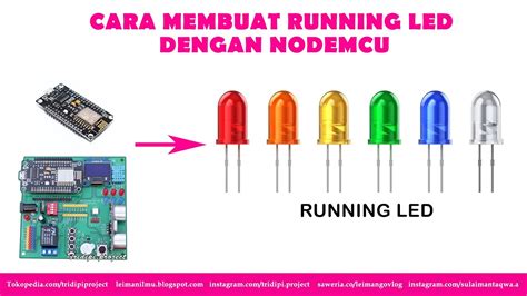 Cara Membuat Running Led Dengan Nodemcu Mudah ARDUINO IOT