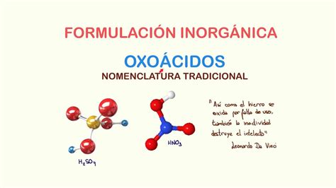 Formulación Inorgánica Oxoácidos Nomenclatura tradicional YouTube