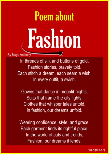 Best Short Poems About Fashion Engdic