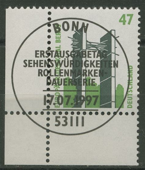 Bund 1997 Sehenswürdigkeiten SWK 1932 Ecke 3 mit TOP Stempel