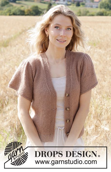 Brown Butterflies Cardigan Drops Bezp Atne Wzory Na Druty Od