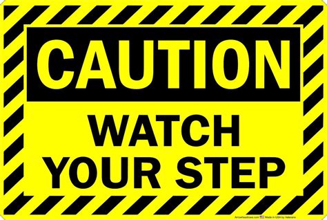 Printable Watch Your Step Sign