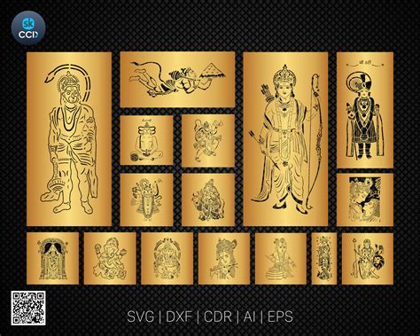 Indian God Collection Lord Hanuman Laser Cutting Design DXF Vector Cnc