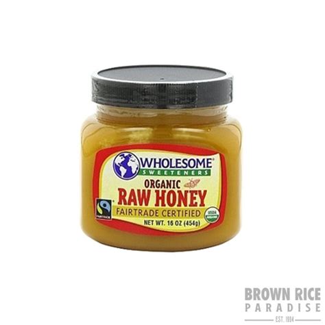 Wholesome Organic Raw Honey 16 Oz Brown Rice Paradise