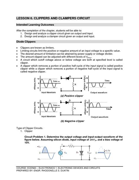 Solution Boylestad Electronic Devices And Circuit Clipper Clamper