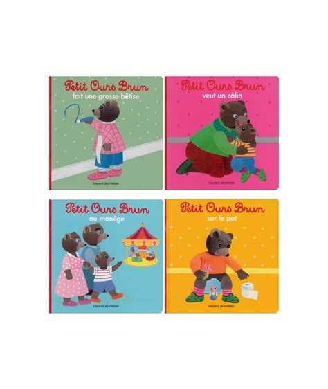 Lot de 4 livres Petit Ours Brun Marie Aubinais Danièle Bour