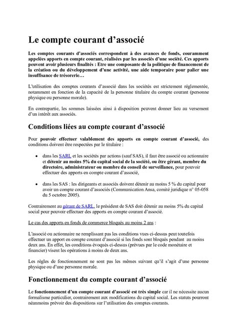 Calaméo Le Compte Courant Associé