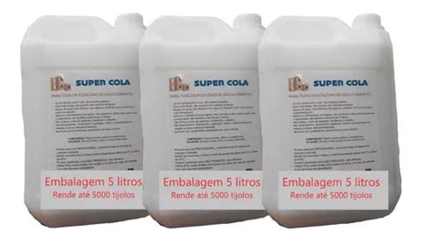 Super Cola Para Tijolos Ecológicos Ecolojit 3x 5 Litros Frete grátis