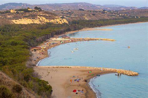 Spiaggia Di Eraclea Minoa High Angle View Of Beach Sicily Italy