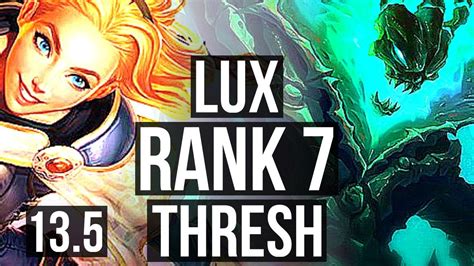 LUX Cait Vs THRESH Aphelios SUP Rank 3 Lux 1 1 18 Rank 7 KR