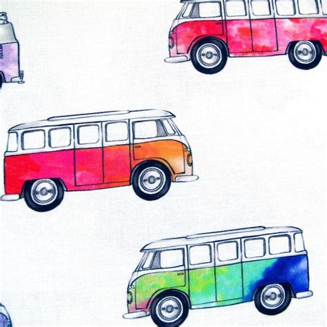 Vw Bus Fabric Etsy