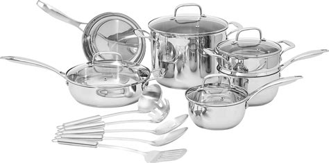 Amazon Basics Juego De Utensilios De Cocina De Acero Inoxidable De 15