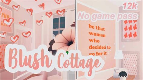 12k Blush Pink Cottage Bloxburg Speedbuild No Gamepasses Pink