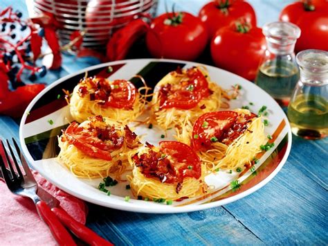 Baked Spaghetti Nests Recipe Eatsmarter