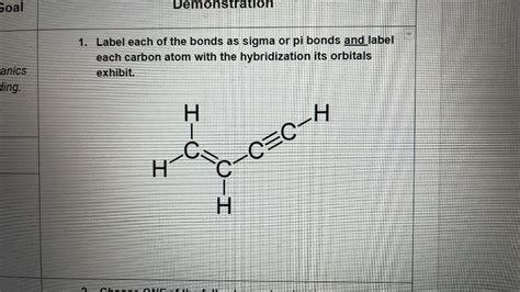 Solved Label Each Of The Bonds As Sigma Or Pi Bonds And Chegg