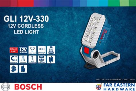 Bosch Gli V Cordless Led Torch Work Light Baretool Rbpt