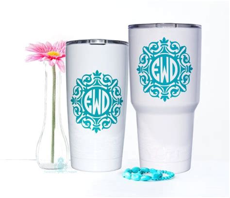 Yeti Decal Monogram Decal Yeti Tumbler Decal Yeti Rambler Decal