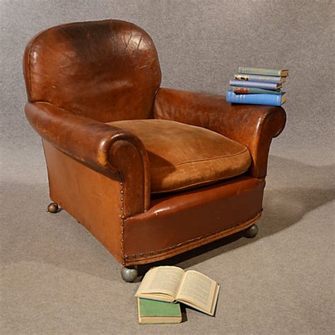 Antique Leather Armchair Vintage Club Easy Chair V Antiques Atlas