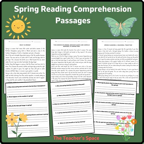 Spring Reading Comprehension Passages Made By Teachers