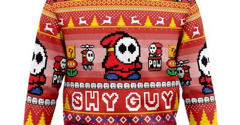 Shy Guy Mario Bros Ugly Christmas Sweater By Porter Greenbayclother Issuu