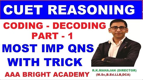 Coding Decoding Reasoning Part For Cuet Exam Preparation