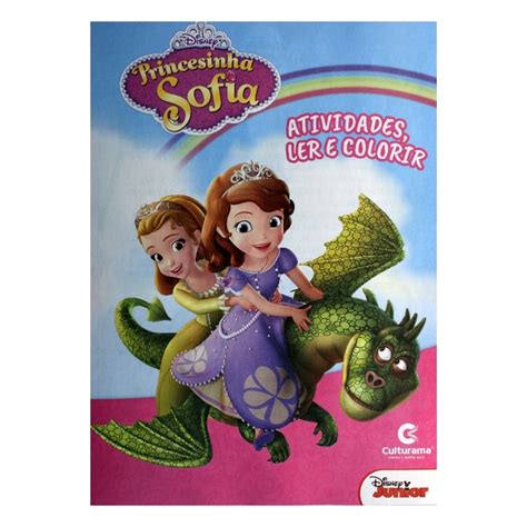 Livro De Colorir Princesa Sofia Acompanha Kit De Lápis Disney Junior