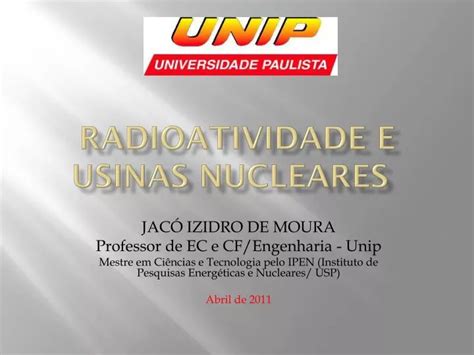 Ppt Radioatividade E Usinas Nucleares Powerpoint Presentation Free