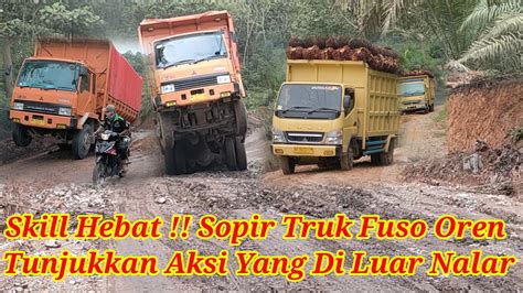 Skill Hebat Sopir Truk Fuso Oren Tunjukkan Aksi Yang Di Luar Nalar