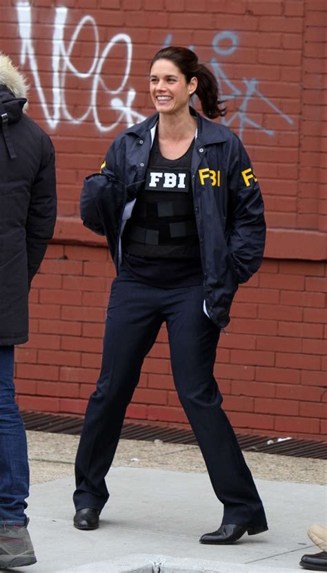 Missy Peregrym on the set of TV series FBI -06 | GotCeleb