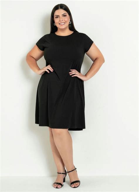 Vestido Soltinho Preto Marguerite Plus Size Marguerite