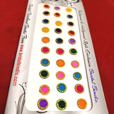 Golden Glitter Colourful Round Bindis Exclusive Handmade Bindi Pack Ebay